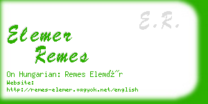 elemer remes business card
